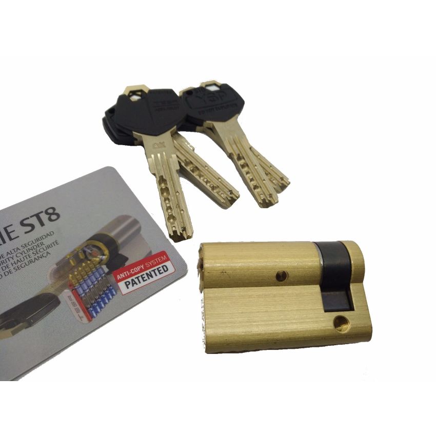 Cilindro Tesa ST8 40x10mm latonado