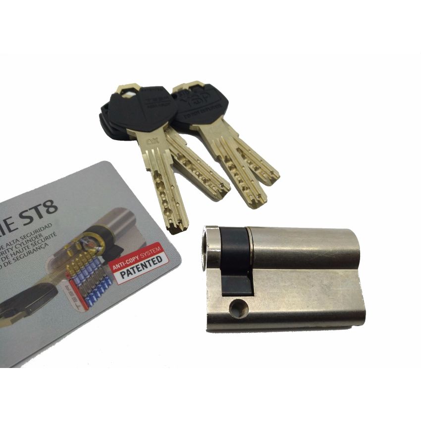 Cilindro Tesa ST8 40x10mm niquelado