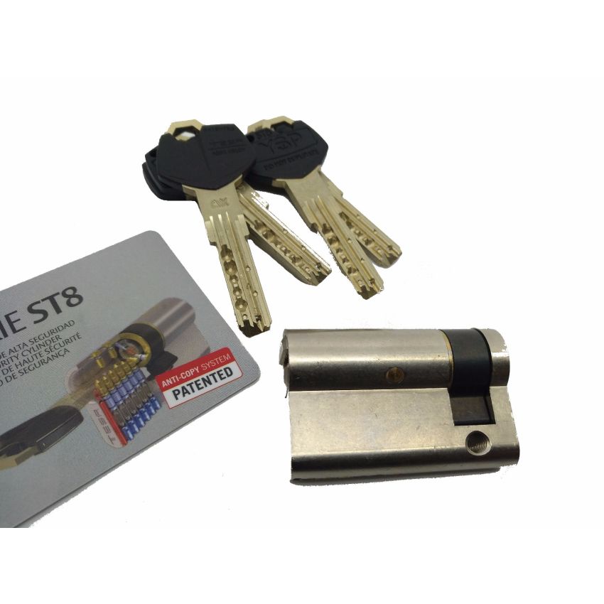 Cilindro Tesa ST8 40x10mm niquelado