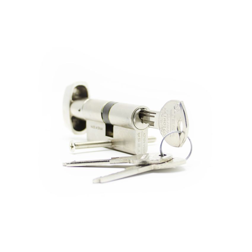 Cilindro Tesa TK6 de botão 30x30mm niquelado