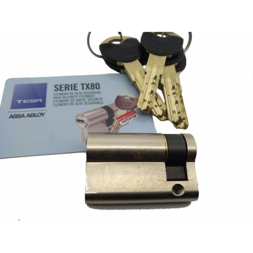 Cilindro Tesa TX80 50x10mm niquelado