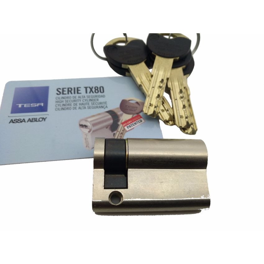 Cilindro Tesa TX80 50x10mm niquelado
