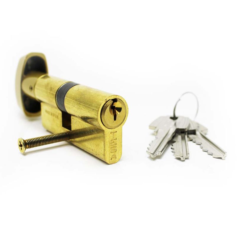 Cilindro Tesa TE5 40x50mm latonado com botão