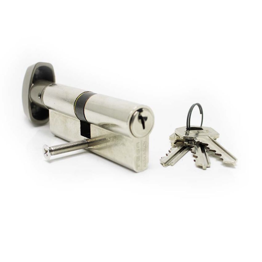 Cilindro Tesa TE5 40x40mm niquelado com botão