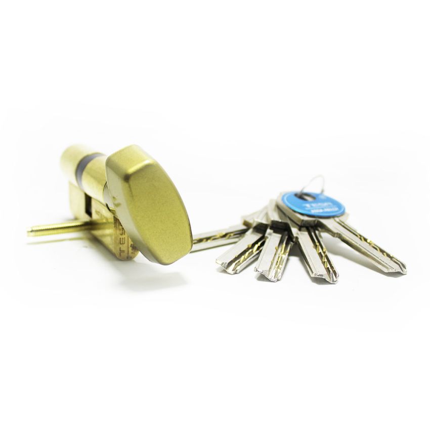 Cilindro Tesa T60 de botão 40x50mm latonado