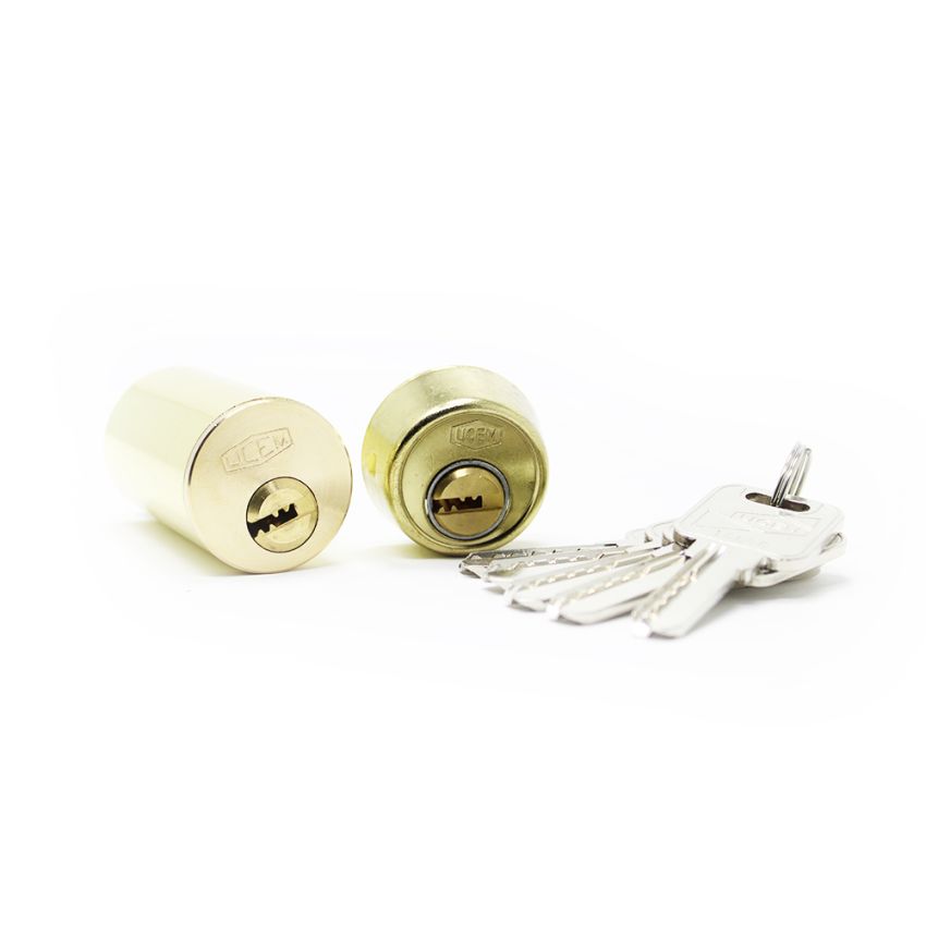 Cilindro Ucem 4000SN LP redondo, 50mm latonado