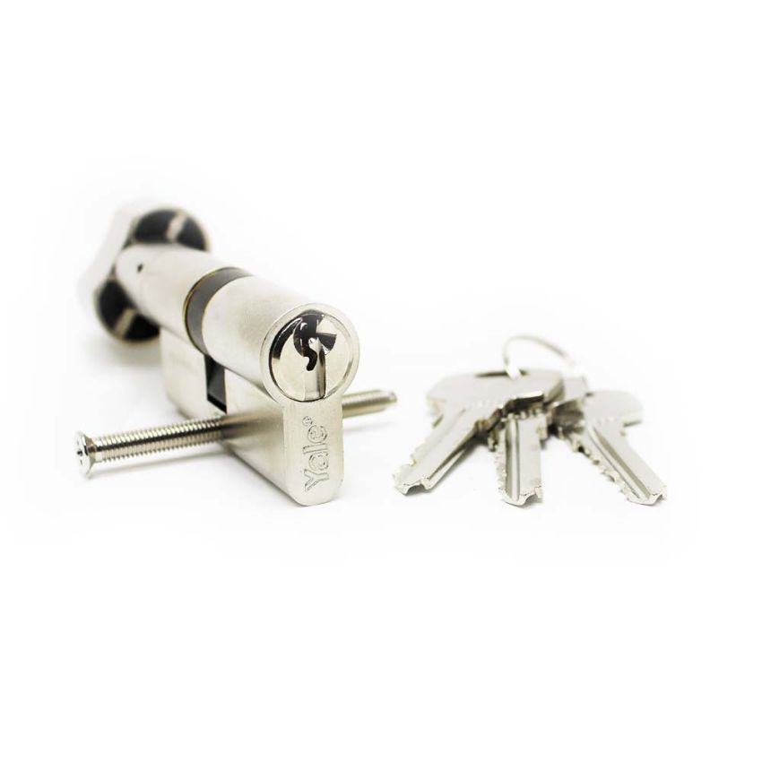 Cilindro Yale YL5 de botão 30x30mm niquelado