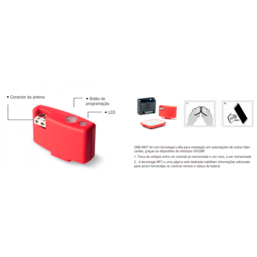 Comando Nice ON3ELR, 433,92mHZ