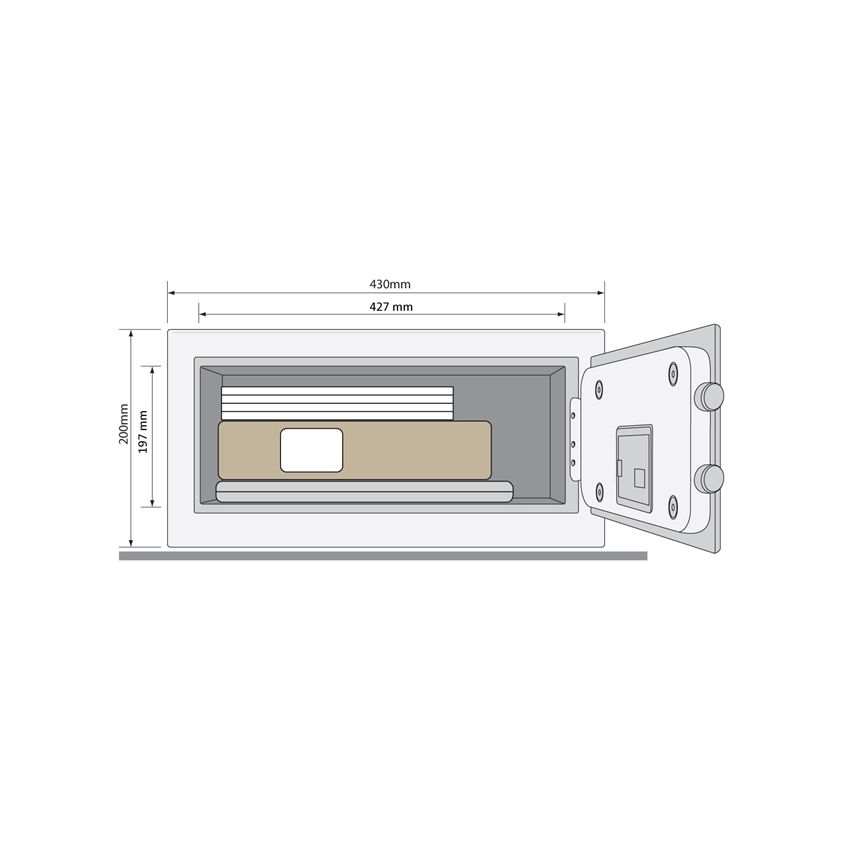 Cofre Yale básico laptop com display YLG/200/DB2