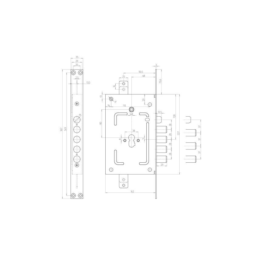 Fechadura CR 2650 PE NEW 2 28 Blocco Clever