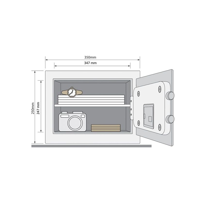 Cofre YALE hotel médio YSG/250/DB2