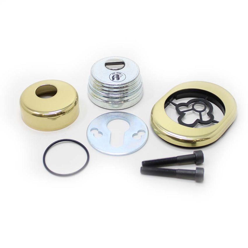Escudo de segurança AF (Kit), anti-tubo, para fechaduras Atra, dourado,  50 mm