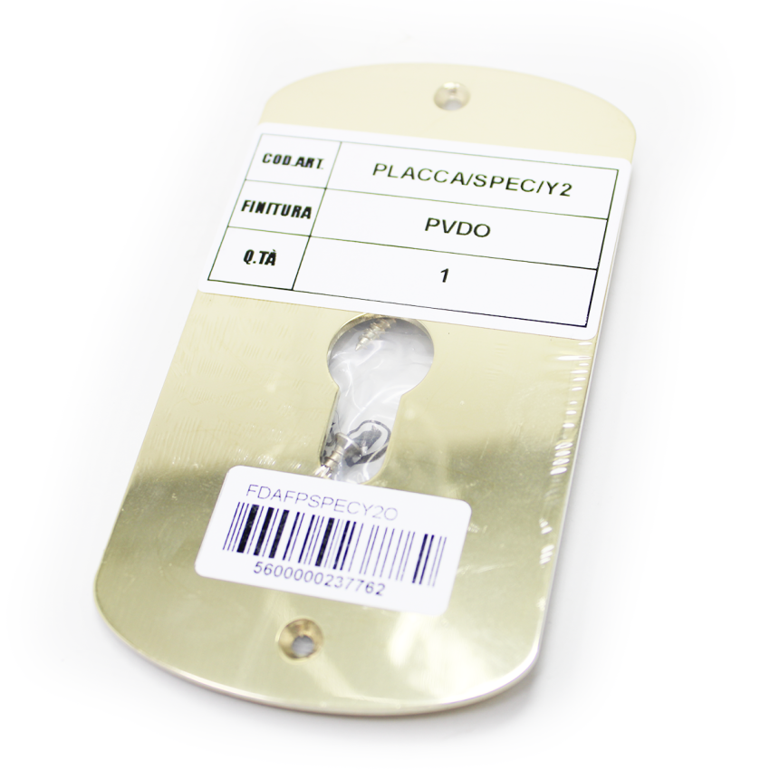 Placa substituição AF Esp.Yale/Euro tipo 2 Latão