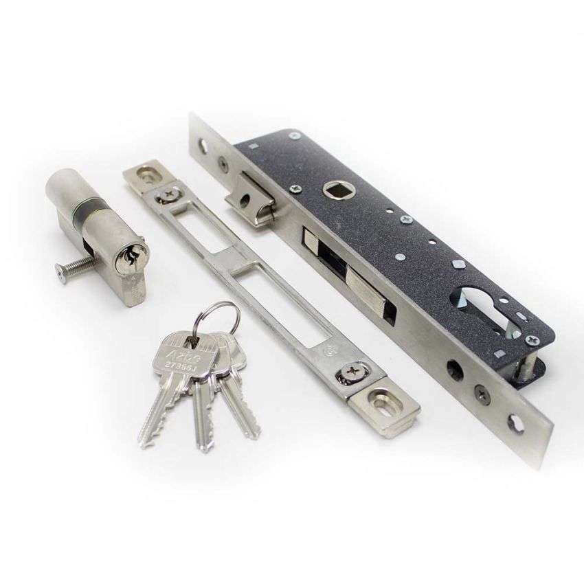 Fechadura de embutir alumínio YALE 5030, de gancho, entrada 25 mm