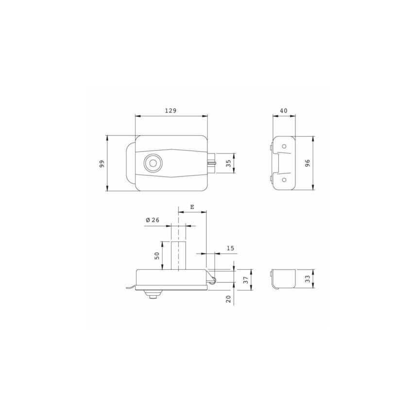 Fechadura ISEO 510600 - Reversível