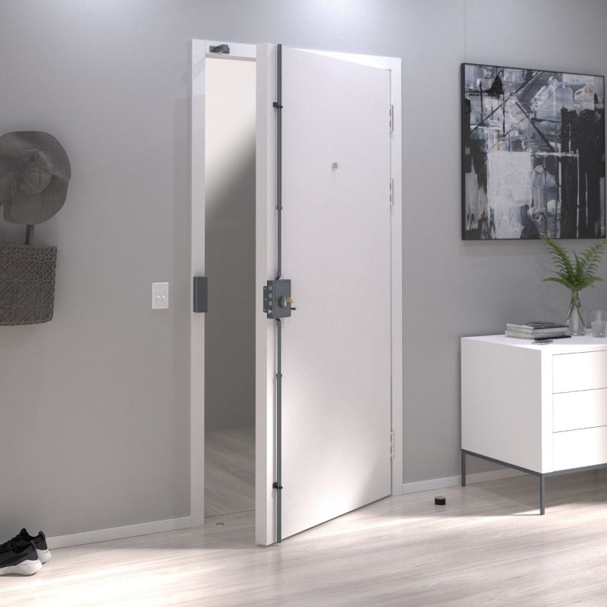 Fechadura de segurança JNF de sobrepor IN.20.050.E, de 2 trancas, esquerda