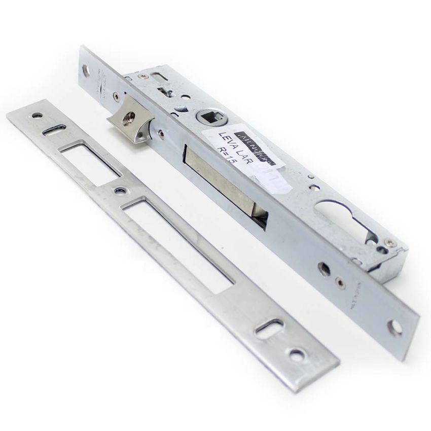 Fechadura de embutir alumínio Tesa 4210, entrada 20mm, niquelado