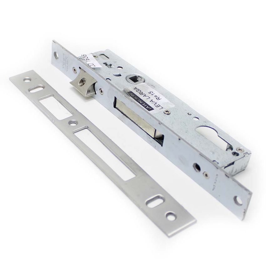 Fechadura de embutir alumínio Tesa 4210, entrada 25mm, niquelado