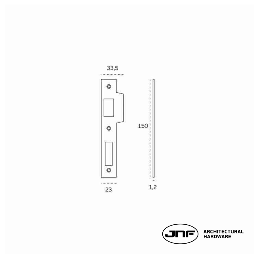 Fechadura de embutir JNF IN.20.825.50, entrada de 50mm, para cilindro europeu