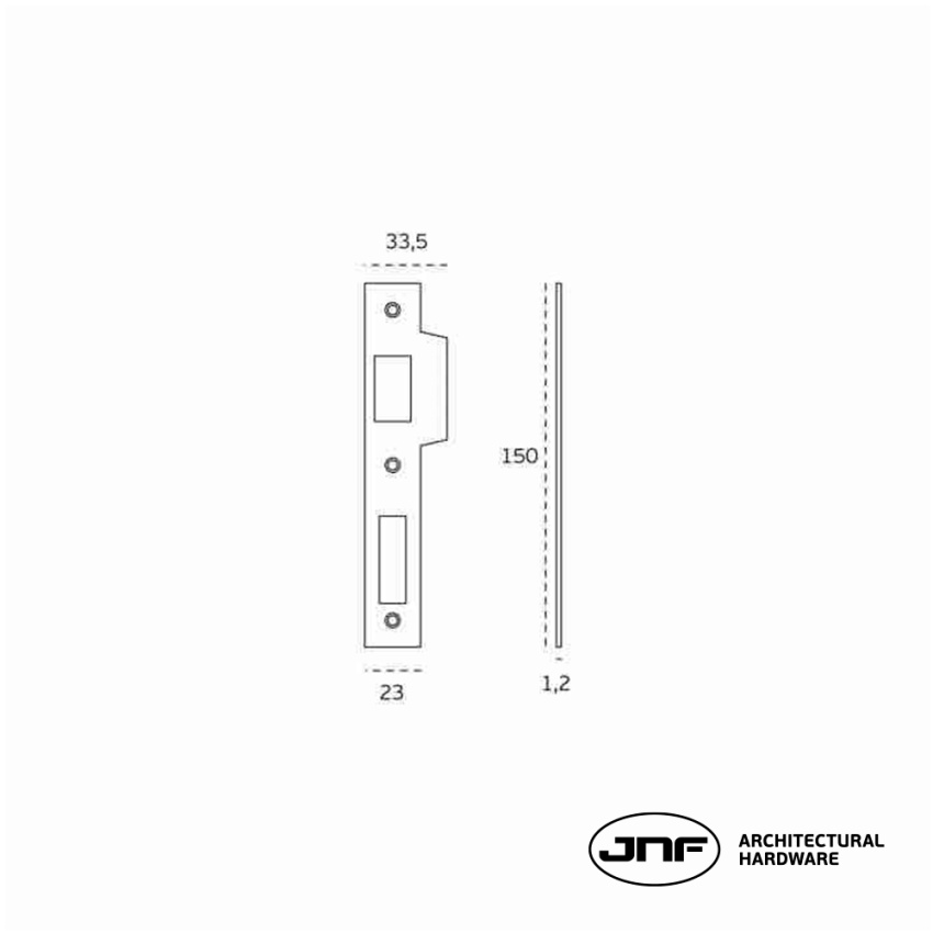 Fechadura de embutir JNF IN.20.825.60, entrada de 60mm, para cilindro europeu