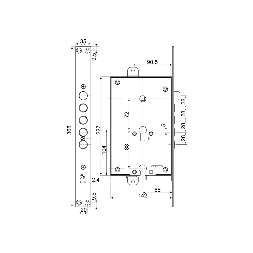 Fechadura MOTTURA 89C8798DT