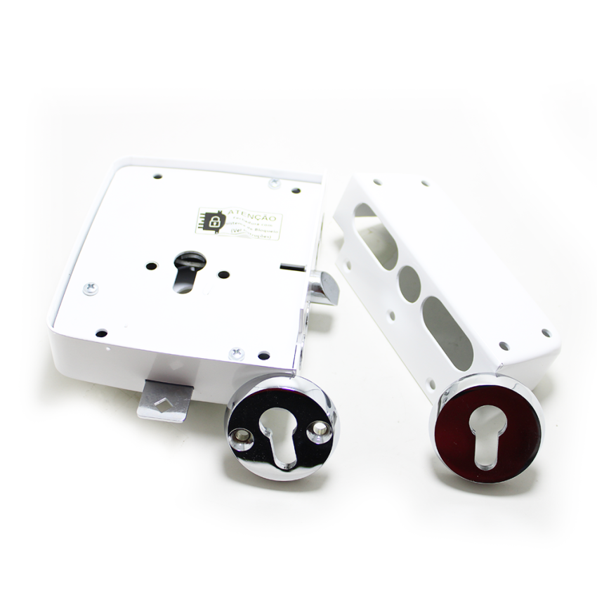 Fechadura Rodes 5070PE  direita côr Branco c/ trancas