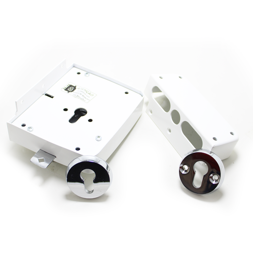 Fechadura Rodes 5070PE  esquerda Branco c/ trancas