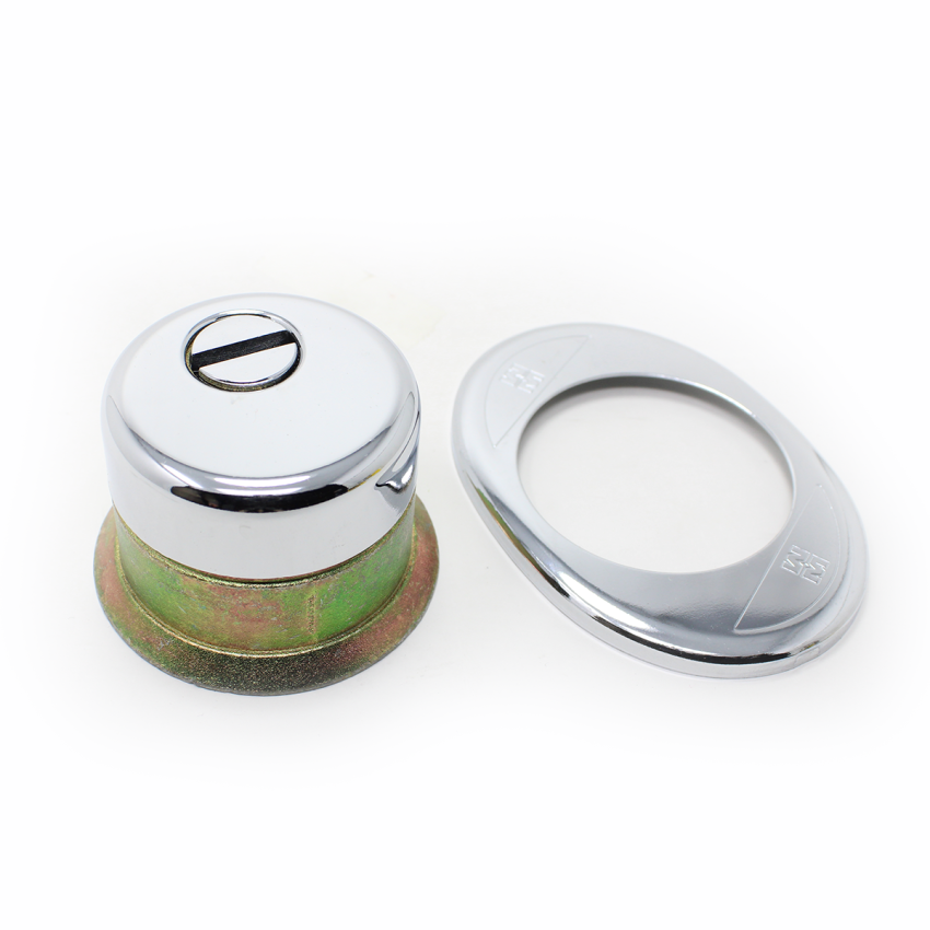 Escudo de segurança Mottura para cilindro de perfil europeu, cromado, 40 mm