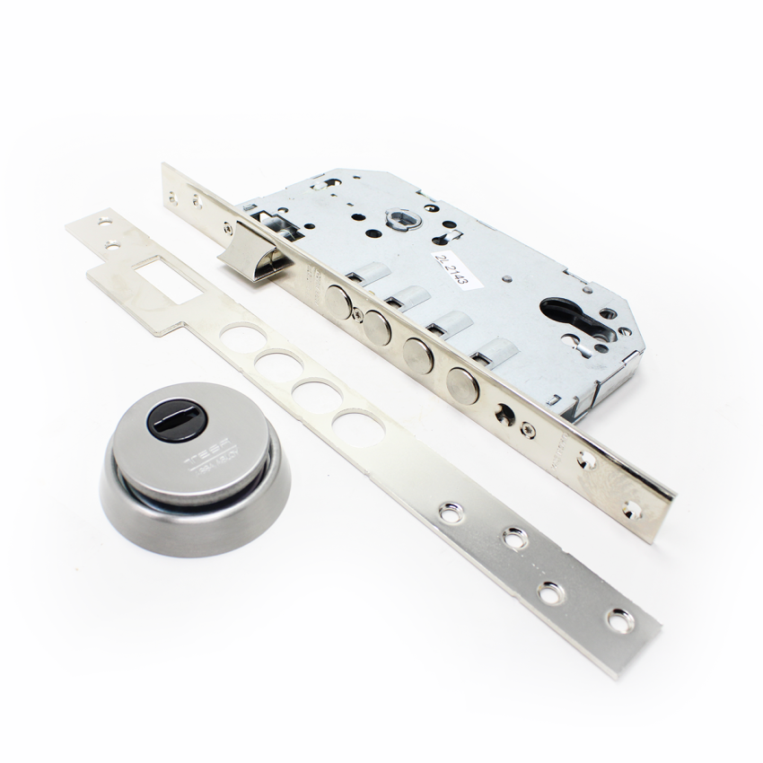 Fechadura de embutir madeira Tesa R200B, entrada 60 mm, niquelado