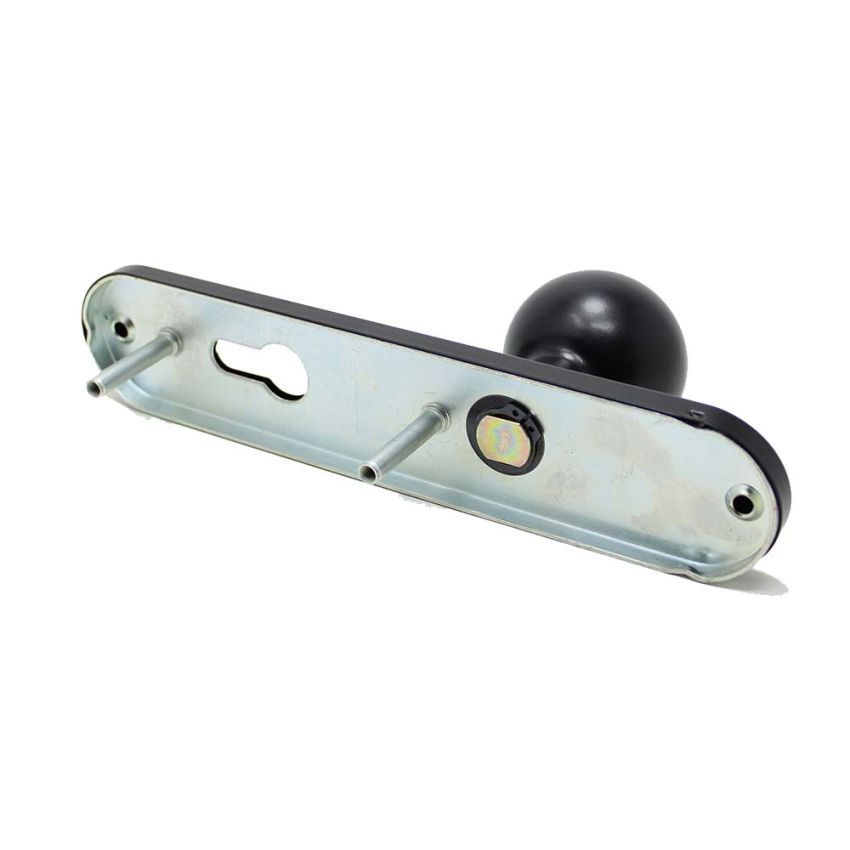 Puxador de bola Tesa TTF72UNE, fixo, com espelho comprido, negro