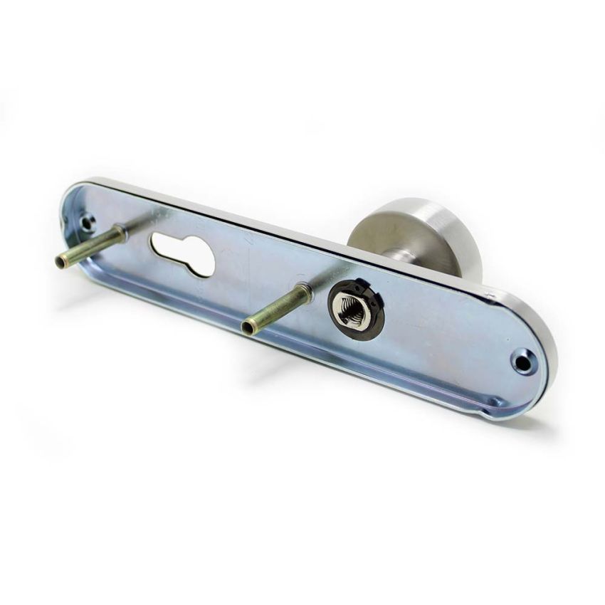 Puxador redondo Tesa TTF72UIS, fixo, com espelho comprido, cromado