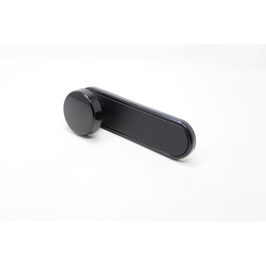 Puxador redondo Yale YPCF4403, fixo, com espelho comprido cego, negro