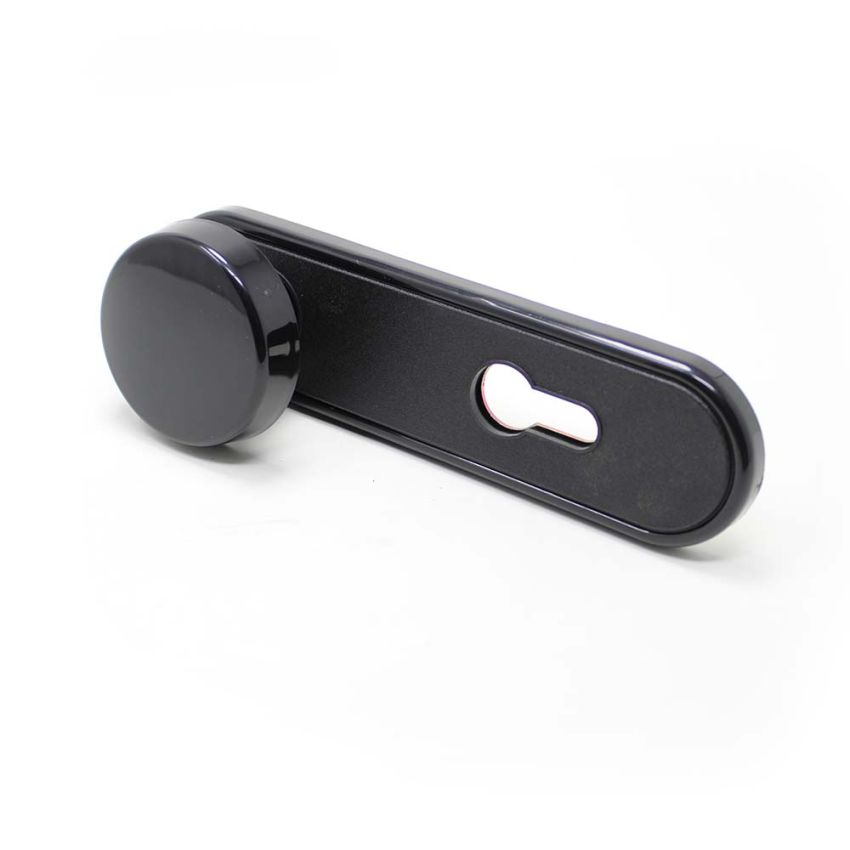 Puxador de bola Tesa MPTF972NM, fixo, com espelho comprido, negro