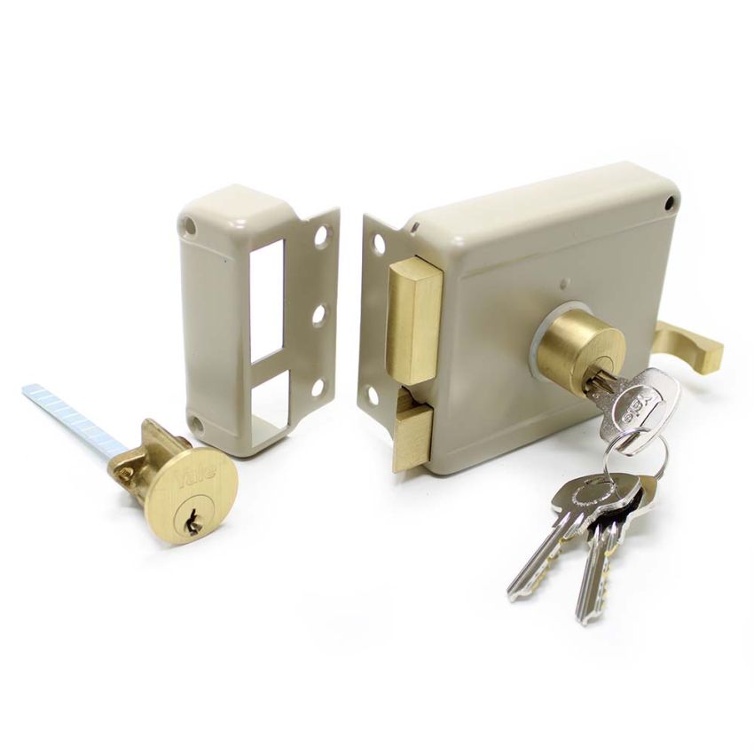 Fechadura de sobrepor Yale 61000502 (tipo 720) cilindro solto, esquerda, entrada 5 cm