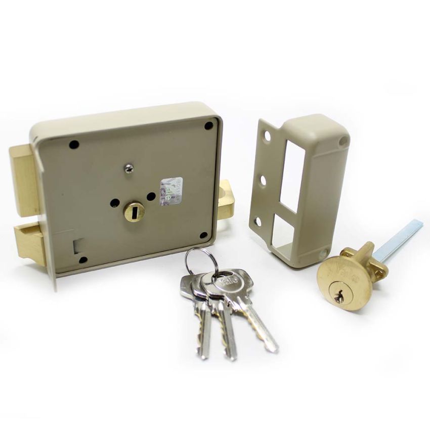 Fechadura de sobrepor Yale 61000501 (tipo 720) cilindro solto, direita, entrada 5 cm