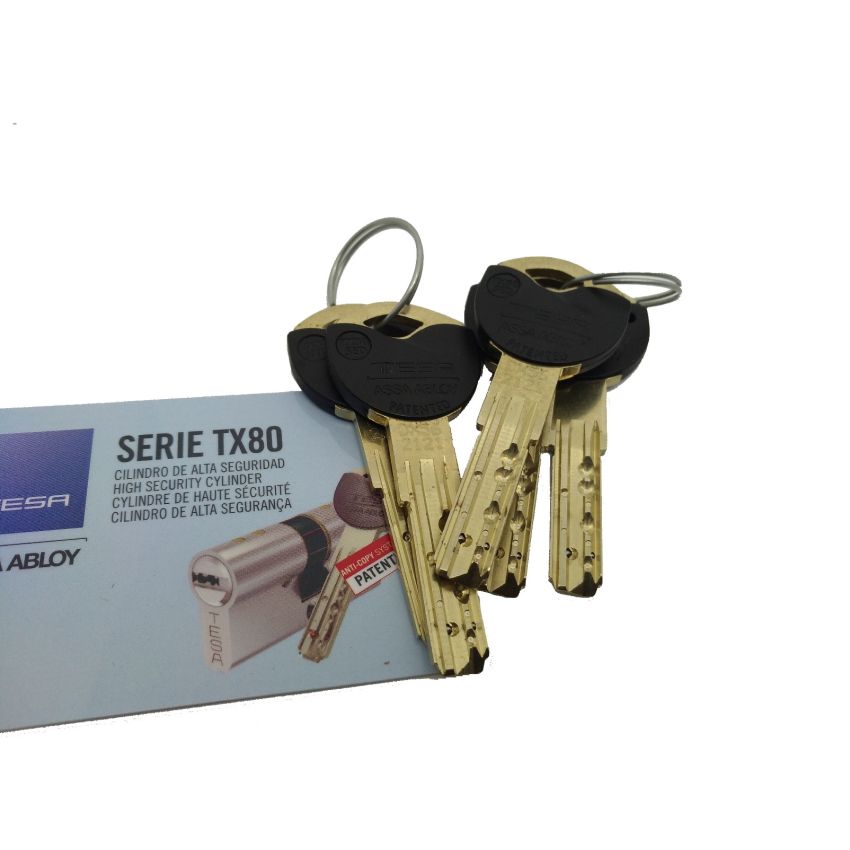 Cilindro Tesa TX80 50x10mm niquelado