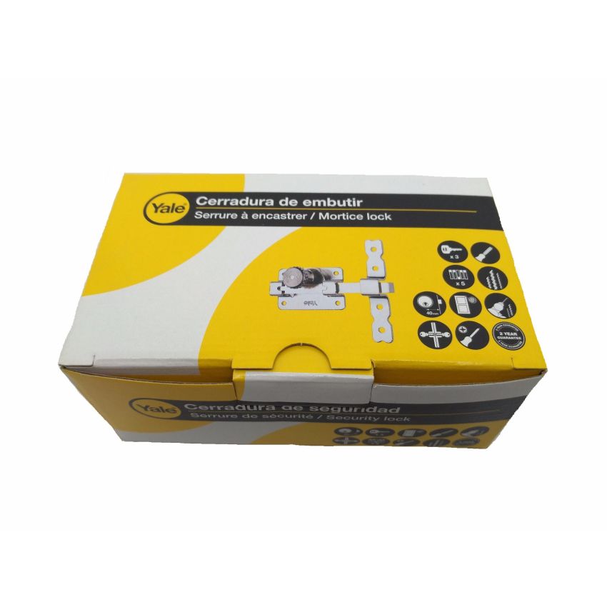 Escudo de segurança YALE com proteção rotativa para cilindro de perfil europeu, cromado