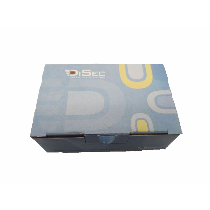 Escudo de segurança Disec dourado redondo, com proteção magnética, para cilindro de perfil europeu, 50 mm