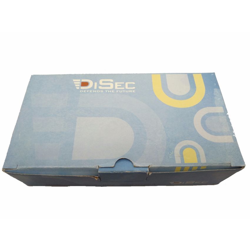 Escudo de segurança Disec cromado com proteção magnética, para chave de duplo palhetão