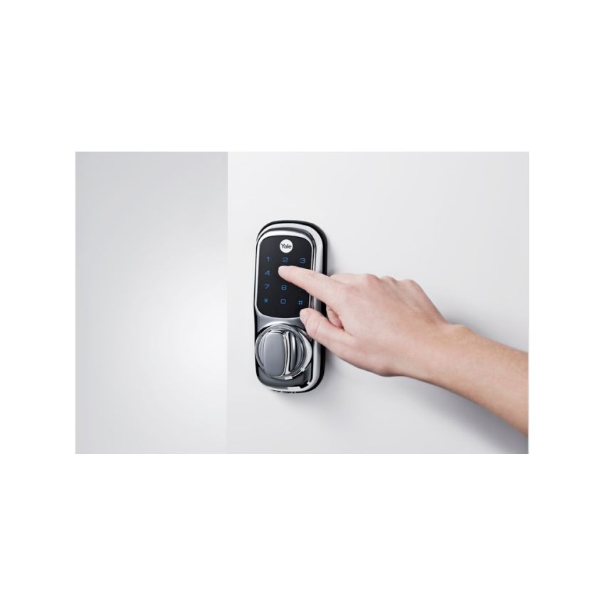 FECH YALE KEYLESS DE SOBREPOR CROMADA SATINADA YD-01-CON-NOMOD-CH