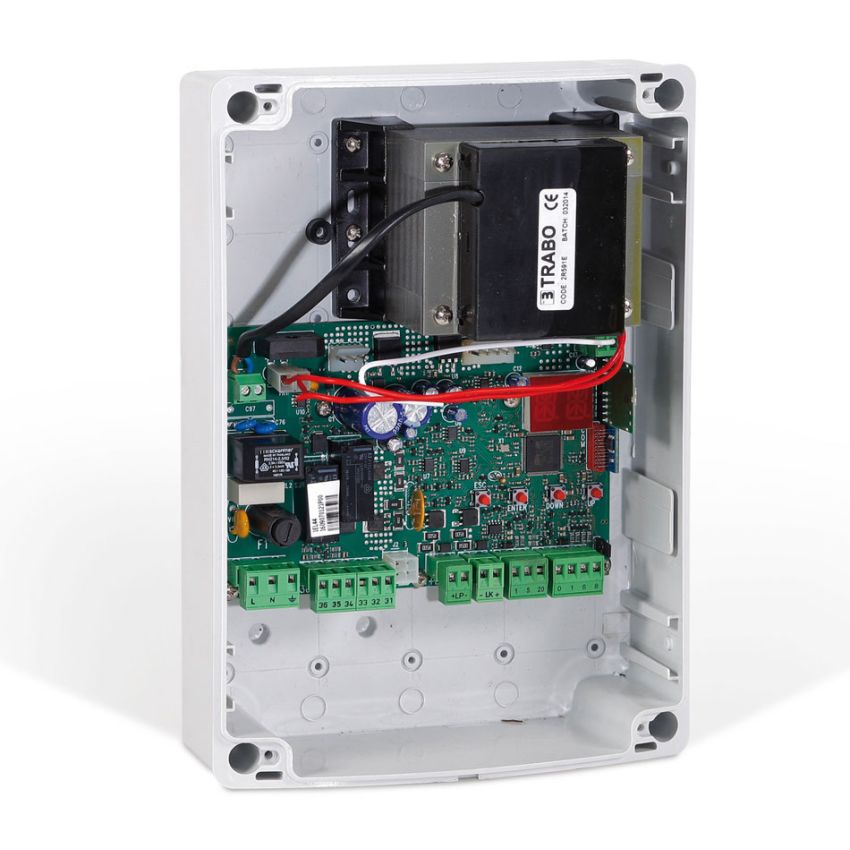 Quadro elétrico Ditec LCU30H para 1 ou 2 motores 24 Vcc/2 x 6A máx. com rádio de 433 MHz