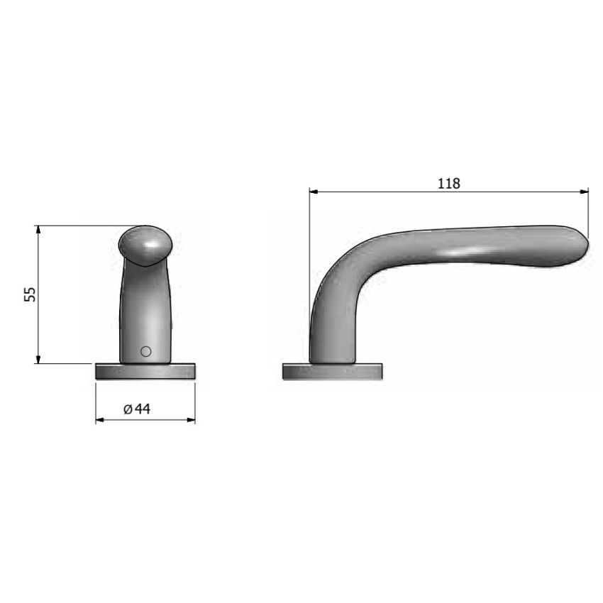 Manípulo de muleta AF, reversível, latão