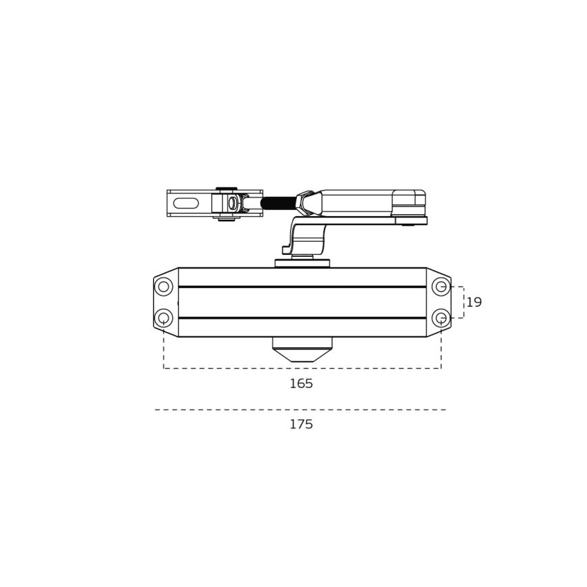 Mola JNF de porta aérea hidráulica de sobrepor, ML.21.600.BS