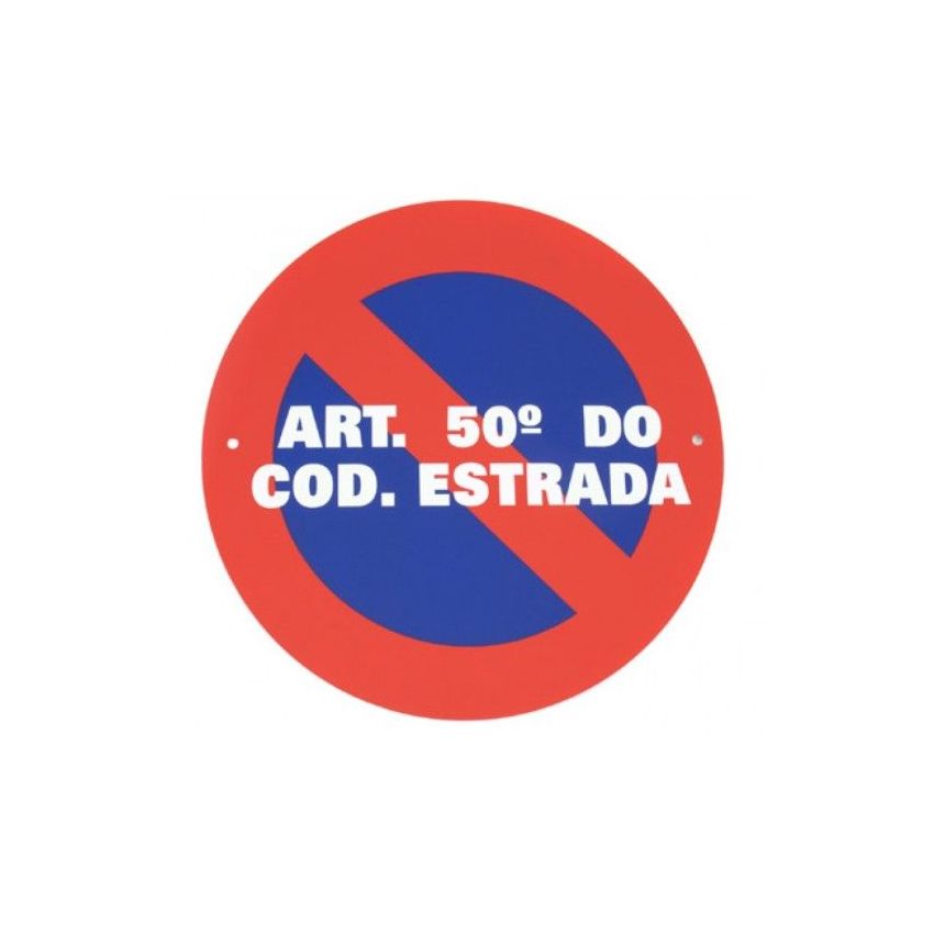 Placa esmalte ARTº 50  - Proibido estacionar