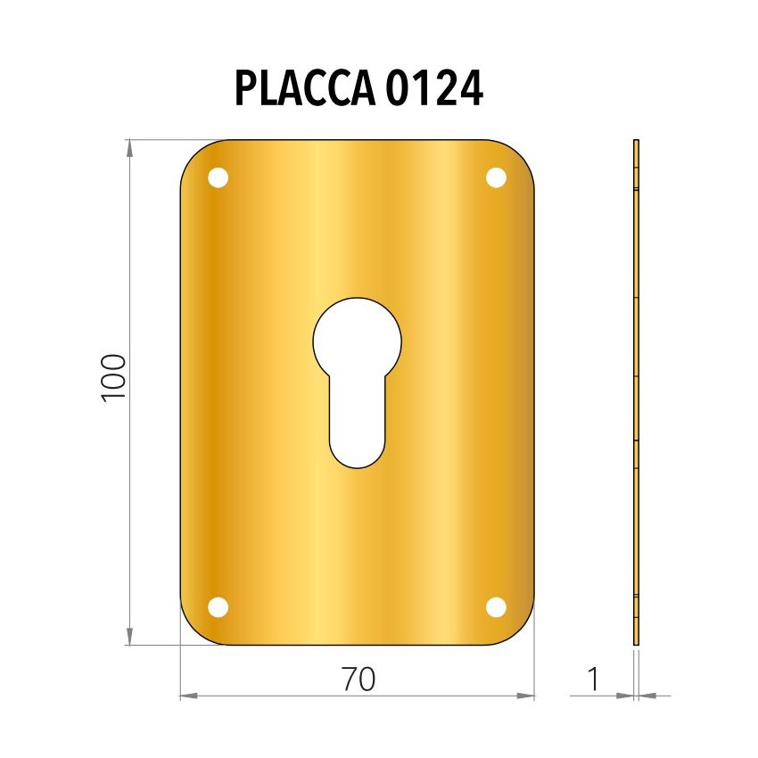 Placa substituição AF  0124 Bronze