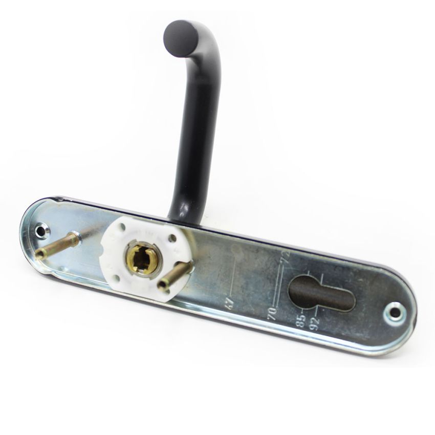 Puxador de muleta Tesa SDF33EXNE, com espelho comprido, negro