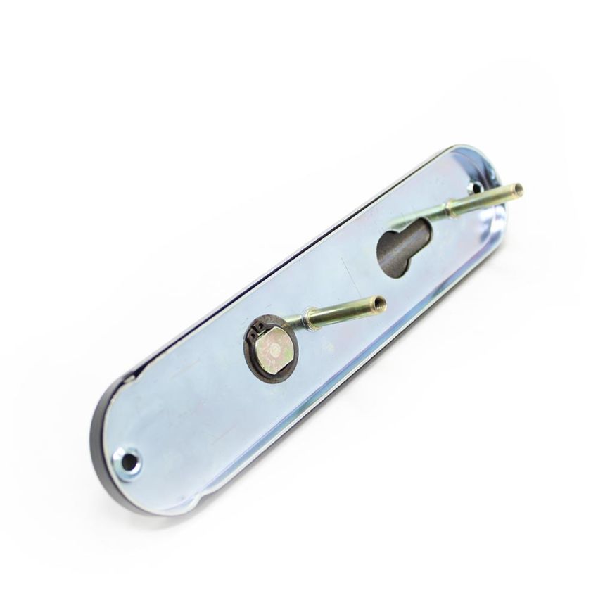 Puxador de bola Tesa TTF85UNE, fixo, com espelho comprido cego, negro