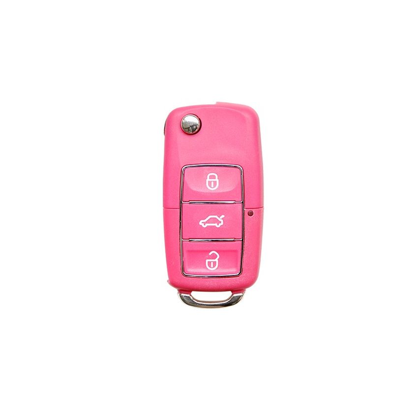 Comando KD 3 Botoes Tipo VW Rosa
