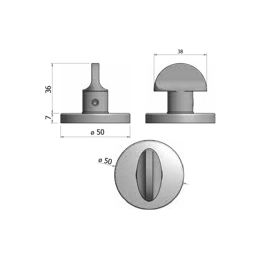 Botão AF para retentor, latão