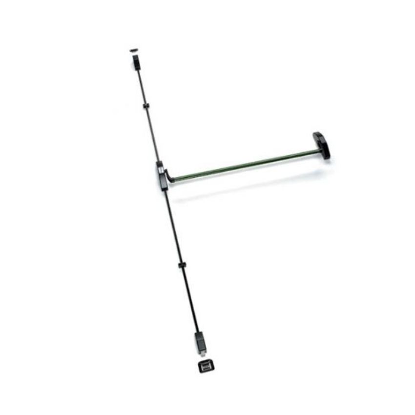 Barra antipânico Tesa 1950 de sobrepor, com 3 pontos de fecho, em verde